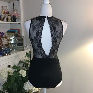 ❌SOLD❌NWT Tahari Sexy Black Bodysuit
